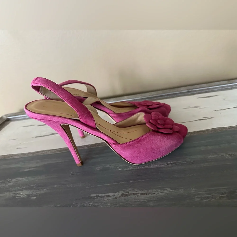 Kate Spade New York Women's Pink Suede Leather Slingback Sz 8‎
